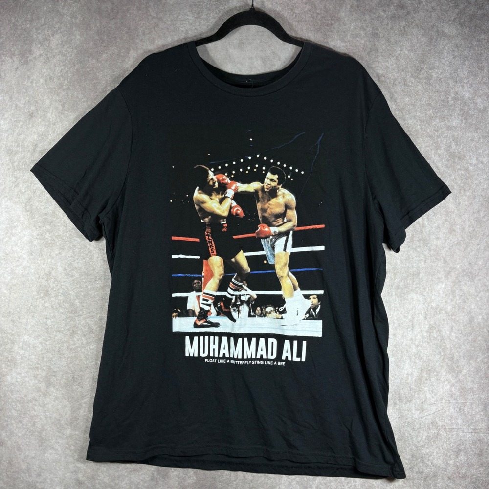 Hybrid‎ T-Shirt Mens Size XXL Black Muhammad Ali Graphic Short Sleeve Boxing Tee